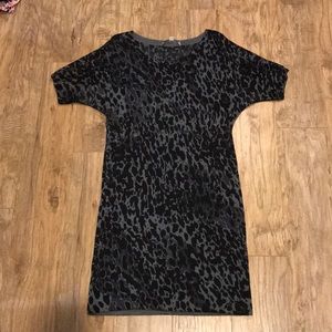Leopard print sweater dress